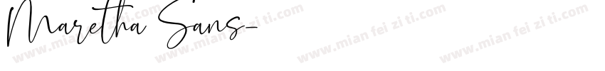 Maretha Sans字体转换